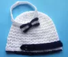 Komplet szydełkowy 2-cz. czapeczka+muszka KOLEKCJA KLASYCZNA - 4