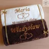 Prezent na 50 rocznicę ślubu dla Rodziców, Cioci i Wujka, Znajomych - ręczniki haftowane