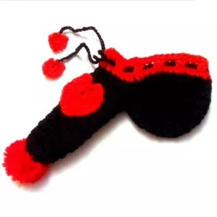 Ocieplacz na siusiaka Amor czarny prezent dla Dzień Chłopaka