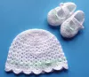 Komplet szydełkowy 2-cz. czapeczka+buciki, KOLEKCJA KOKARDKI - 9