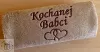 Prezent dla Babci - ręcznik z dedykacją, haftem