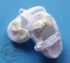 Buciki szydełkowe - KOLEKCJA KOKARDKI HANDMADE butki niemowlęce na chrzest narodziny sesja foto noworodek prezent niemowlę do chrztu - 8