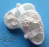 Buciki szydełkowe - KOLEKCJA KOKARDKI HANDMADE butki niemowlęce na chrzest narodziny sesja foto noworodek prezent niemowlę do chrztu - 11