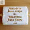 Prezent dla Notariusza - komplet ręczników z haftem w koszu 