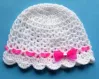 Czapeczki szydełkowe - KOLEKCJA KOKARDKI  czapeczka szydełkowa czapka niemowlęca na chrzest do chrztu narodziny roczek baby shower prezent pępkowe - 6