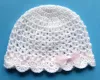 Czapeczki szydełkowe - KOLEKCJA KOKARDKI  czapeczka szydełkowa czapka niemowlęca na chrzest do chrztu narodziny roczek baby shower prezent pępkowe - 5