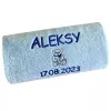 Prezent dla niemowlaka, noworodka - ręcznik z metryczką, imieniem, datą - 6