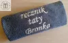 Prezent świąteczny dla Taty - ręcznik z haftem dedykacji