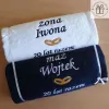 Prezent na 20 Rocznicę Ślubu - Porcelanowe Gody - ręczniki z haftem