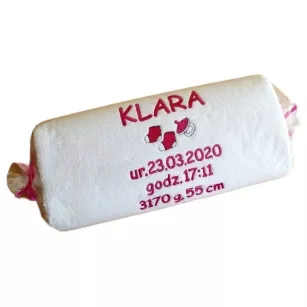 Ręcznik z metryczką - prezent na Narodziny, Chrzest, Roczek, Urodziny