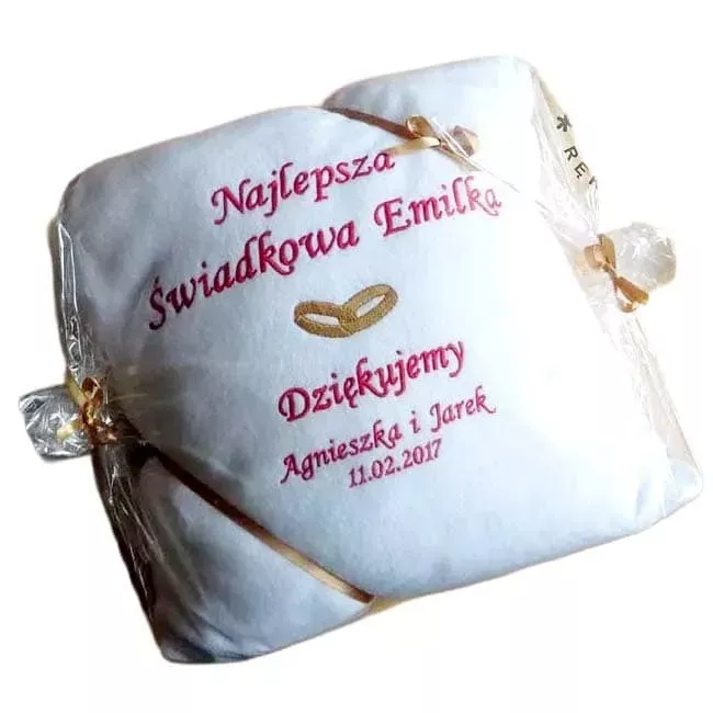 Podziękowania dla Świadkowej - poduszka z dedykacją