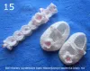 Komplet szydełkowy 2-cz. opaska+buciki KOLEKCJA KWIATY 3-D - 6