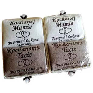 Prezent na Podziękowania, Ślub, Rocznicę - ręczniki w koszu