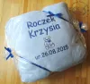 Poduszka z haftem - super prezent na roczek dla chłopca!
