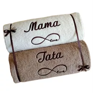 Haftowany ręcznik duży - prezent na urodziny, imieniny, ślub