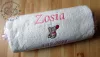 Ręcznik z metryczką haftem 70x140 okrycie - prezent na Narodziny, Chrzest, Roczek - 36