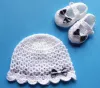 Komplet szydełkowy 2-cz. czapeczka+buciki, KOLEKCJA KOKARDKI - 8