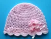 Czapeczki szydełkowe - KOLEKCJA KWIATY czapeczka szydełkowa czapka niemowlęca na chrzest do chrztu narodziny roczek - 8