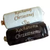Prezent na podziękowanie dla Chrzestnych - ręczniki personalizowane z napisem, haftem