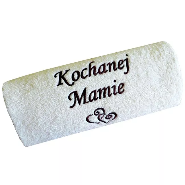 Prezent dla Mamy, Teściowej na Dzień Matki - ręcznik z napisem