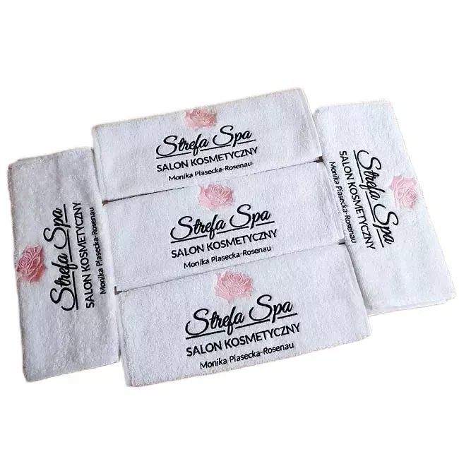 Ręcznik z LOGO firmy klubu HOTELOWY - do hotelu siłowni salonu