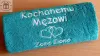Prezent Walentynkowy - ręcznik z napisem, haftem - 15