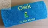 Prezent dla Chłopca na Roczek, Narodziny - ręcznik z imieniem i datą
