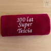 Prezent na 100 urodziny - ręcznik z dedykacją, haftem
