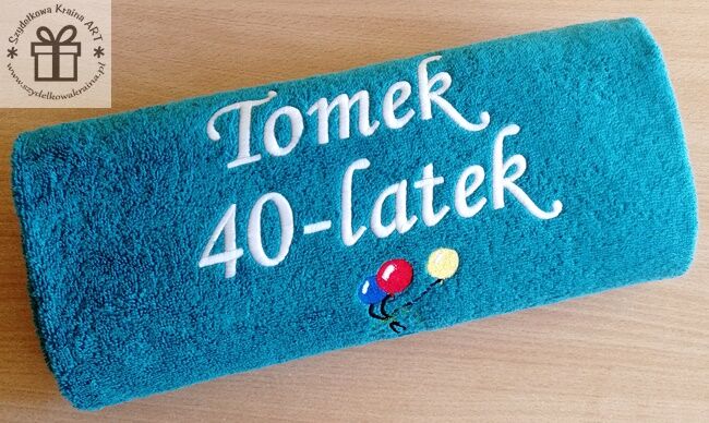 Prezent na 40 urodziny - ręcznik z napisem