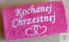 Prezent dla Chrzestnej Chrzestnego na podziękowania - ręcznik z napisem - 10