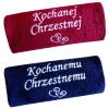 Prezent dla Chrzestnej Chrzestnego na podziękowania - ręcznik z napisem - 3