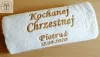 Prezent dla Chrzestnej Chrzestnego na podziękowania - ręcznik z napisem - 13