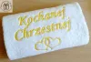Prezent dla Chrzestnej Chrzestnego na podziękowania - ręcznik z napisem - 9