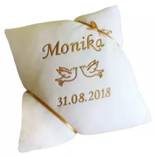 Poduszka haftowana na Ślub, Rocznicę - wyjątkowy prezent