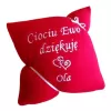 Prezent dla Cioci z przedszkola - poduszka z napisem, haftem