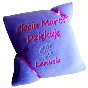Prezent na zakończenie przedszkola dla Przedszkolanki - poduszka z napisem