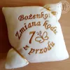 Prezent na siedemdziesiąte urodziny - poduszka z dedykacją