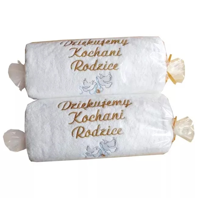Prezent na Podziękowania dla Rodziców - ręczniki haftowane