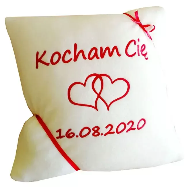 Prezent na Walentynki dla Chłopaka, Dziewczyny - poduszka z napisem