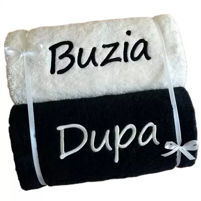 Śmieszny prezent - ręczniki Buzia, Dupa