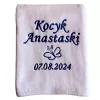 Kocyk na chrzest dla dziecka - z imieniem i datą