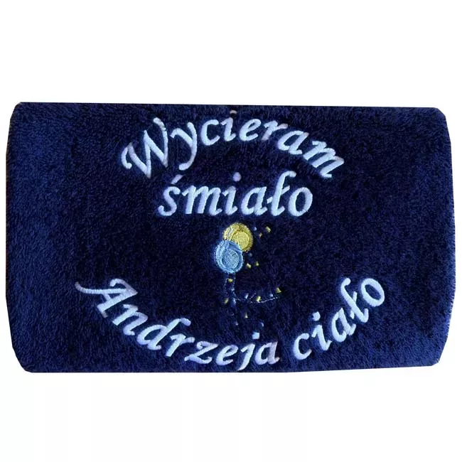Prezent dla Andrzeja na imieniny, urodziny, andrzejki, święta - ręcznik z haftem