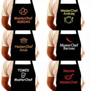 Fartuch MasterChef z imieniem - prezent na Dzień Ojca dla Taty