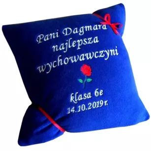 Prezent na Zakończenie Roku, Dzień Nauczyciela - poduszka z dedykacją