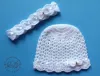 Komplet szydełkowy 2cz. opaska+czapka, KOLEKCJA KOKARDKI HANDMADE - 4
