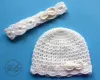 Komplet szydełkowy 2cz. opaska+czapka, KOLEKCJA KOKARDKI HANDMADE - 9