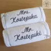 Ręczniki Mrs Ms z nazwiskiem - oryginalny prezent na ślub