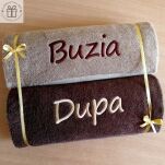 Ręczniki z napisem Buzia / Dupa