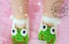 Buciki szydełkowe - ŻABKI butki niemowlęce na narodziny sesja foto noworodek prezent niemowlę baby shower - 2