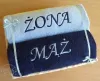 Ręczniki z haftem Mąż / Żona